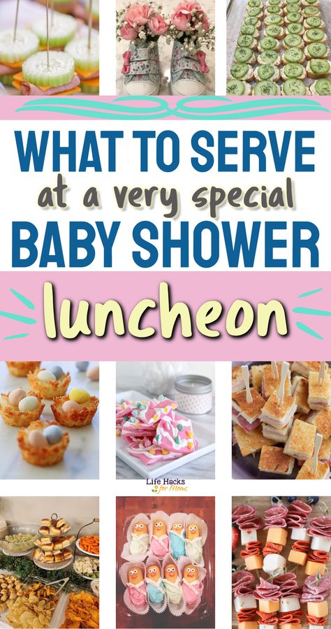 Baby shower food ideas on a budget- DIY homemade unique appetizer recipes for baby shower dips appetizers and finger foods. Baby shower snack ideas, baby themed food ideas fun lunch ideas and dessert tables - cheap baby shower food ideas for boys girls simple brunch and easy luncheon appetizers for a crowd, shareable small bites, affordable party food treats for gender reveal coed couples baby sprinkle shower menu. Fruit and veggie trays sandwiches heavy hors d’oeuvres and elegant appetizers Finger Sandwiches For Baby Shower, Baby Shower Potluck Ideas, Baby Shower Hors D’oeuvres, Baby Shower Dips, Afternoon Baby Shower Food, Shower Lunch Menu Ideas, Cheap Baby Shower Food Ideas, Baby Themed Food, Baby Shower Lunch Menu Ideas