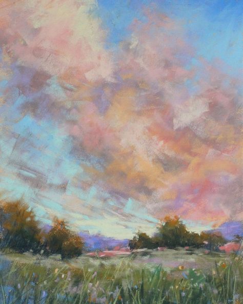 Valerie McKeehan (@valeriemckeehan) • Instagram photos and videos Oil Pastel Landscape, Hard Drawings, Chalk Pastel Art, Soft Pastels Drawing, Pastel Artwork, Oil Pastel Paintings, Pastel Landscape, Abstract Art Diy, Pastel Paintings