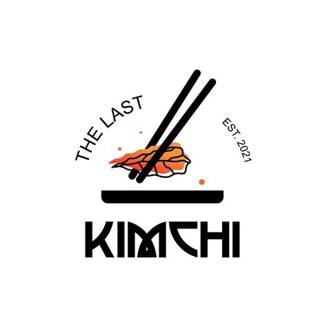 Kimchi Logo, Korean Logo, Eco Logo Design, Food Logos, Farm Logo Design, Food Logo Design Inspiration, Graphic Design Vector, Typographic Logo Design, Logo Design Inspiration Creative