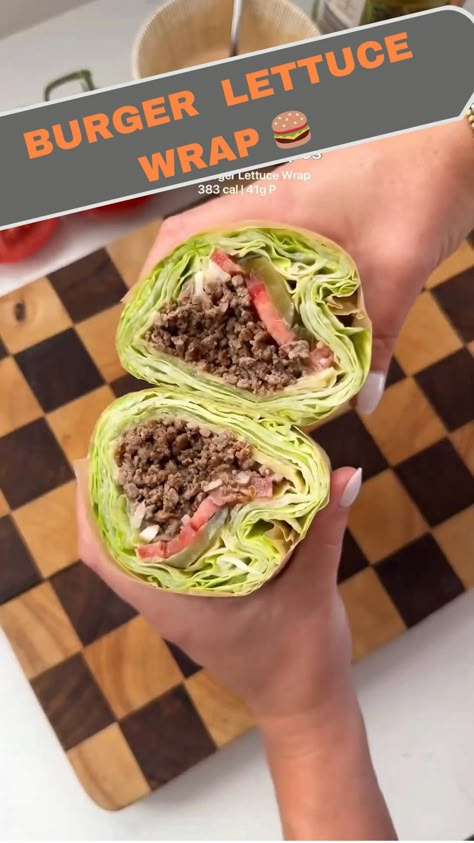 Dive into a fresh twist on a classic favorite with our Burger Style Lettuce Wrap! 🍔🥬 Packed with juicy, seasoned beef, crisp veggies, and slathered with our homemade Big Mac sauce, this low-carb delight brings all the flavor without the bun. Perfect for a healthier, guilt-free indulgence! Watch as we assemble this tasty wrap in just minutes.          ***( Forget NOT to FOLLOW for More😉) *** #HealthyEats #LettuceWrap #BigMacSauce" Lettuce Wrap Burrito, Keto Burger Wrap, Lettuce Wrap Sandwiches Low Carb, How To Wrap Burger With Paper, Lettuce Wrap Turkey Sandwich, Lettuce Wrap Ideas Low Carb, Lunch Without Carbs, Healthy Food Without Carbs, Burger Style Lettuce Wrap