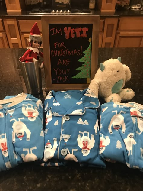 Elf on the Shelf is “yeti” for Christmas! Elf Games, Elf Shelf, Elf On A Shelf Ideas, Elf On Shelf, Elf On A Shelf, Shelf Ideas, On The Shelf, A Shelf, Elf On The Shelf