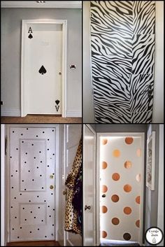 Cute Door Painting Ideas, Painted Bedroom Doors, At The Door, Bedroom Doors, Room Doors, Painted Doors, Room Ideas Bedroom, 로고 디자인, House Rooms