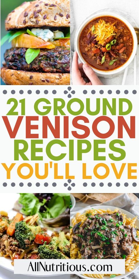 Meals With Venison, Easy Ground Venison Recipes, Ground Deer Recipes, Venison Lasagna, Venison Tacos, Easy Venison Recipes, Venison Casserole, Venison Sausage Recipes, Venison Chili Recipe