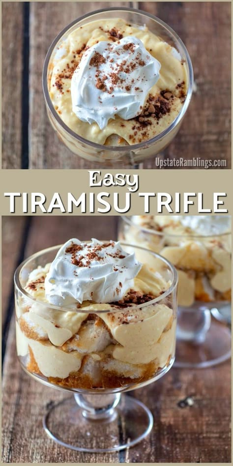 No Bake Tiramisu, Classic Tiramisu Recipe, Trifle Bowl Recipes, Tiramisu Trifle, Trifle Dessert Recipes, Easy Tiramisu, Classic Tiramisu, Easy Tiramisu Recipe, Tiramisu Dessert