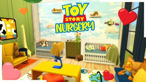 Sims 4 Toy Story Cc, Sims 4 Mickey Mouse Cc, Sims 4 Infant Nursery, Toddler Room Cc Sims 4, Sims 4 Toddler Room, Toy Story Bedroom, Toy Story Nursery, Sims 4 Jobs, Mickey Mouse Nursery