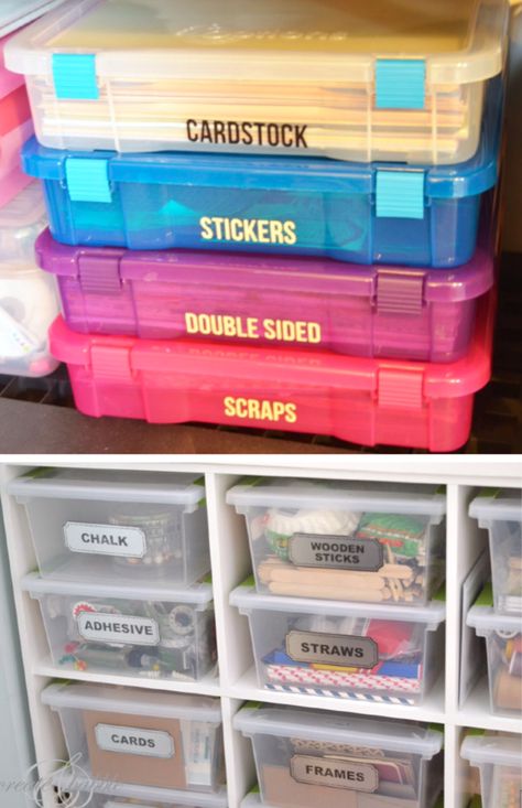 Pvc Pipe Art, Craft Supply Organization, Cricut Room, Cricut Storage, Pvc Pool, Organization Labels, Craft Organizer, Craft Spaces, Farmhouse Storage