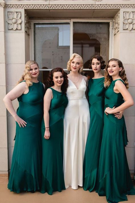 Old Hollywood Wedding Bridesmaids, Old Hollywood Bridesmaid Dresses, Old Hollywood Bridesmaid, Groomsmaid Dresses, Hollywood Bride, Glam Bridesmaid Dresses, Vintage Hollywood Wedding, Penthouse Wedding, Glam Bridesmaid