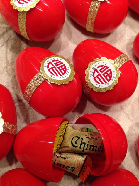 Moon Yut Chainess Newyear, Red Egg And Ginger Party Favors, Chinese Party Favors, Red Egg And Ginger Party Invitations, Chinese New Year Traditions Good Luck, Chinese Takeout Box Favors Party Ideas, Red Egg And Ginger Party, Baby Full Moon, Red Eggs