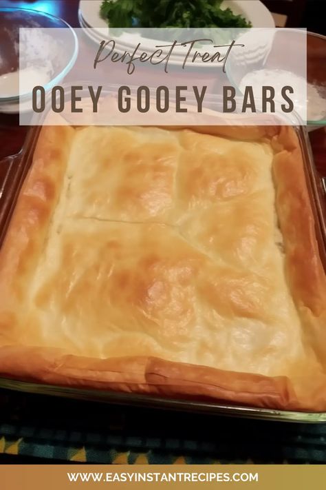 Easy Ooey Gooey Bars: A Perfect Treat for Beginners – Grandma Ellie’s Heirloom Recipe – Easy Instant Recipes Ooey Gooey Butter Bars, Bisquick Coffee Cake Recipe, Ooey Gooey Butter Cookies, Ooey Gooey Bars, Ooey Gooey Butter Cake, Brownie Desserts Recipes, Gooey Butter Cookies, Gooey Cake, Gooey Bars