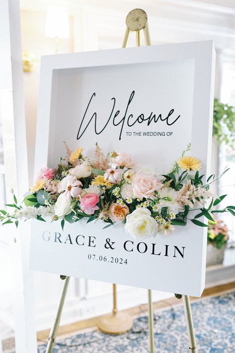 Flower Box Welcome Sign, Light Editing, Conservatory Wedding, Emotional Moments, Clean Aesthetic, Wedding Welcome Sign, Flower Box, Wedding Welcome, Event Decor