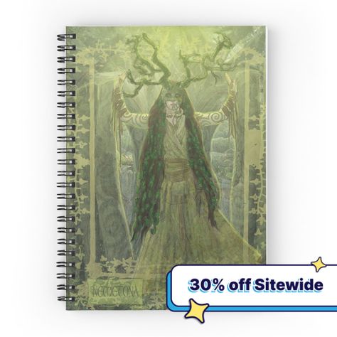 Spiral notebooks with high-quality edge-to-edge print on front. 120 pages in your choice of ruled or graph lines. Nemetona , Goddess of the sacred oak groves. New image from the up and coming divination deck 'Celtic Goddesses, Witches and Queens' written by Danu Forest. Celtic Goddesses, Celtic Goddess, Spiral Notebooks, Sacred Space, Spiral Notebook, Written By, Witch, Notebook, Forest