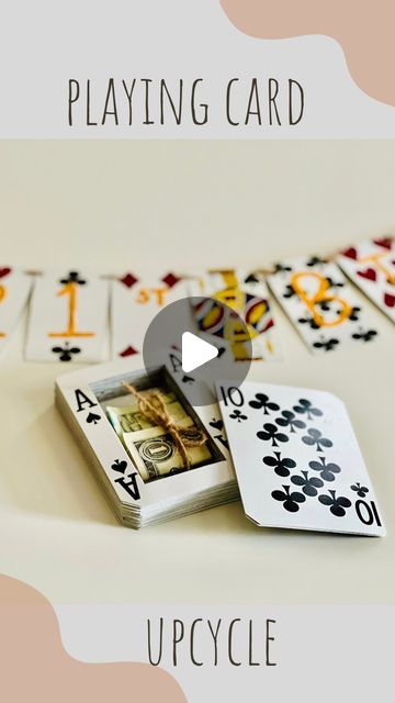 Amber | Sustainable Upcycles on Instagram: "Have any old damaged or missing playing cards? Here is a fun upcycle for you. I made this upcycled gift box for my nephews 21st birthday. He recently went to Las Vegas for the first time to celebrate, so I went with a 21 theme. Did you spot the 10 and Ace cards equal 21 in blackjack? And the $21 inside the box?  It doubles as a 3 in 1 gift - the money, the card box and the banner. It was fun to make and I’m happy to say my nephew really enjoyed it. Full instructions to make your own are on sustainablyamber.com   #upcycle #upcycled #creativereuse #reusedmaterials #creativeupcycling #playingcardart #playingcards #happy21stbirthday #birthdaygifts #ecofriendlygifts #diygifts" 21st Birthday Money Ideas, Ace Cards, Ace Card, Upcycled Gifts, Birthday Money, Happy 21st Birthday, My Nephew, Inside The Box, Money Gift