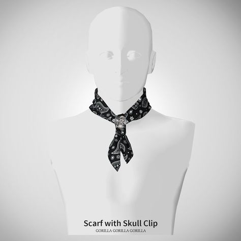 Scarf with Skull Clip | Patreon Gorilla Gorilla, Sims 4 Mm Cc, Sims 4 Expansions, Normal Map, Sims 4 Dresses, Sims 4 Mm, Sims4 Clothes, Sims 4 Cas, Ts4 Cc