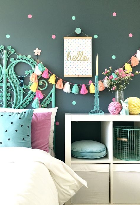 Interior for kids - Easy ways to inject colour into a child's interior space. Design Ložnic, Summer Bedroom, Decor Ikea, Teen Girl Bedroom, Kids Interior, Decor Minimalist, Easy Home Decor