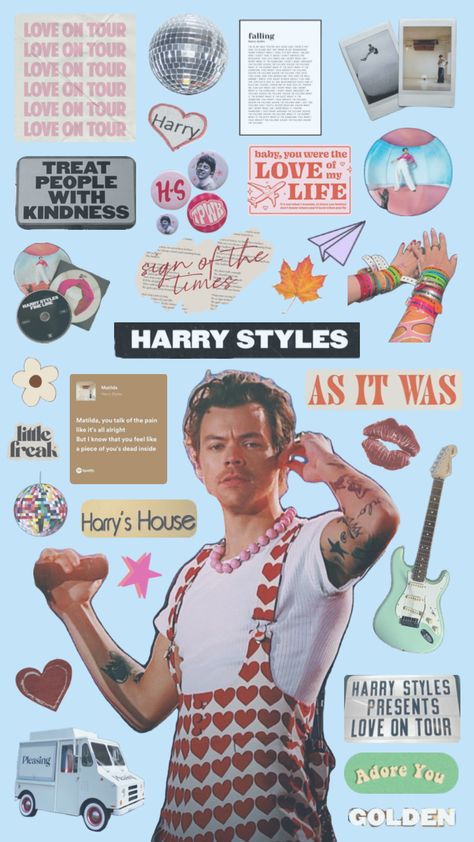 Harry stylesss #harrystyles #music #fineline #harryshouse #collage #aesthetic Harry Styles Collage, One Direction Collage, Four One Direction, Bb Style, Harry Styles Poster, Laser Cut Wood Crafts, Postcard Art, Scrapbook Stickers Printable, Harry Styles Wallpaper