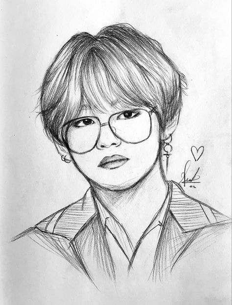 Bts V Drawing, Bts V Sketch, Bts V Drawing Sketch, Sketch Of Taehyung, Kim Taehyung Sketch Pencil, Kim Taehyung Art Pencil, Sketch Of Kim Taehyung, Pen Sketch, Bts Drawings