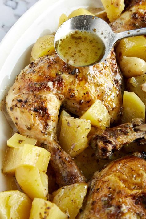 Greek Chicken Leg Quarters, Lemon Pepper Chicken Legs Baked, Food Dolls Greek Lemon Chicken, Lemon Chicken Legs In The Oven, Lemon Drumstick Chicken, One Pan Lemon Chicken And Potatoes, Greek Chicken Legs Recipes, Lemon Roasted Chicken And Potatoes, One Pan Greek Lemon Chicken And Potatoes