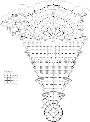 Crochet umbrella shema by lermolaeva, via Flickr Crochet Umbrella, Crochet Doily Pattern, Col Crochet, Lace Parasol, Doily Pattern, Crochet Doily Diagram, Pineapple Crochet, Lampe Decoration, Crochet Decoration