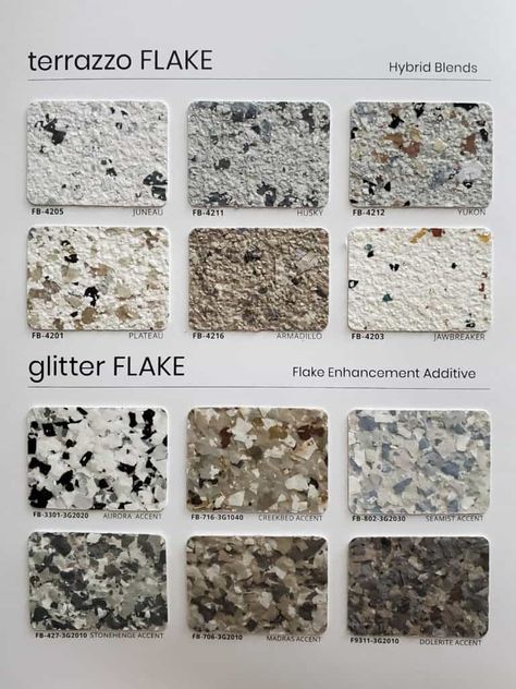 Flake-8-min Epoxy Floor Designs, Flooring Colors, Garage Epoxy, Garage Floor Epoxy, Concrete Finishes, Style Chart, Vet School, Epoxy Flooring, Pigment Coloring