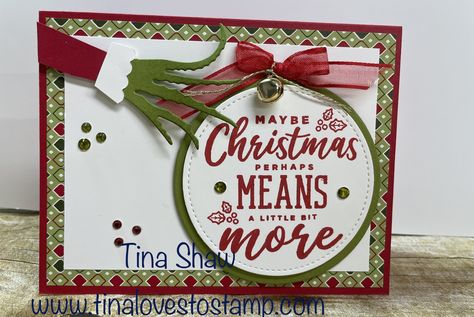 Grinch Christmas Cards, Grinch Card, Grinch Stuff, Grinch Christmas Party, Stamped Christmas Cards, Stampin Up Christmas, Diy Christmas Cards, Christmas Cards To Make, Grinch Christmas