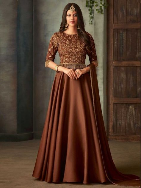 Silk Anarkali Gown, Silk Anarkali Suits, Silk Anarkali, Long Anarkali, Designer Anarkali Suits, Designer Anarkali, Anarkali Gown, Indian Gowns, Dress Indian Style