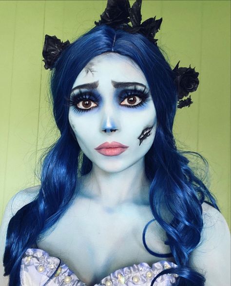 Corpse Bride Cosplay, Emily From Corpse Bride, Corpse Bride Makeup, Emily Corpse Bride, Corpse Bride Costume, Dead Bride, Holloween Makeup, Creepy Halloween Makeup, Cute Halloween Makeup