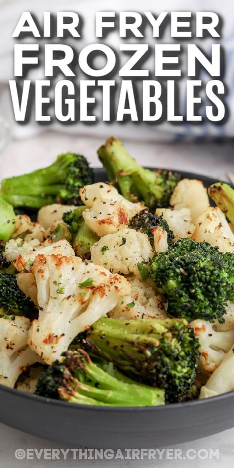 Roasted Frozen Veggies In Air Fryer, How To Cook Frozen Veggies In Air Fryer, Healthy Things To Cook In Air Fryer, Frozen Brocolli In Air Fryer, Frozen Stir Fry Vegetables Air Fryer, Air Fried Frozen Vegetables, Ninja Foodi Vegetables, Make Frozen Veggies Taste Better, How To Cook Frozen Veggies