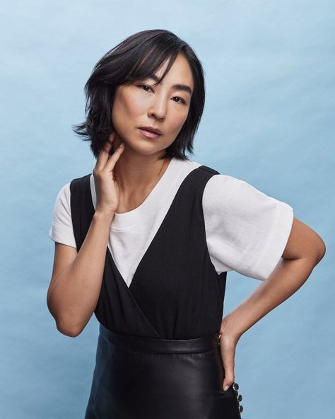 Greta Lee Past Lives, Greta Lee Hair, Greta Lee, Press Junket, Long Lost Love, Past Lives, Sundance Film, Men Stylish Dress, Past Life