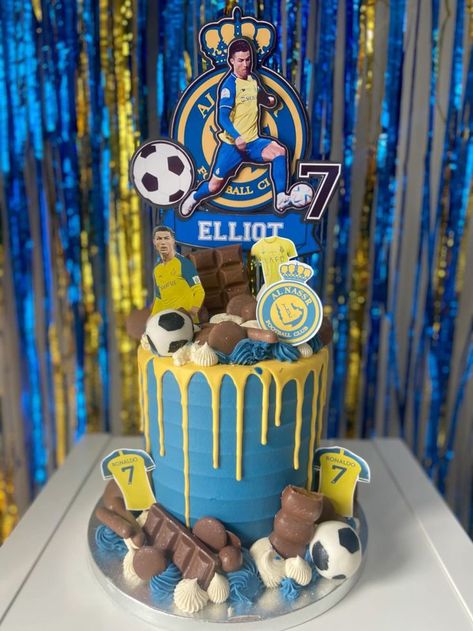 Cr7 Cake Birthday, Ronaldo Cake, Cristiano Ronaldo Birthday, Football Cake Design, Ronaldo Birthday, Ronaldo Al Nassr, Soccer Birthday Cakes, Football Birthday Cake, Ronaldo Soccer