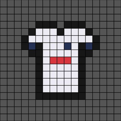 A pixel art template of the football team Tottenham Hotspur home shirt of 2023 to 2024. Pixel Art Football Shirt, Pixel Art Football, Photo Pixel, 7 Logo, Easy Pixel Art, Soccer Sports, Pixel Art Pattern, Soccer Shirts, Hama Beads