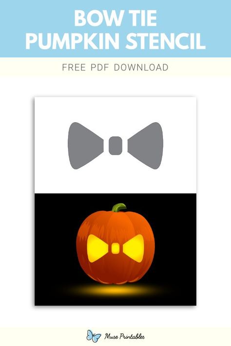 Free printable bow tie stencil for pumpkin carving. Download it at https://museprintables.com/download/pumpkin-stencil/bow-tie/ Stencil For Pumpkin Carving, Printable Pumpkin Stencils, Pumpkin Stencils Free, Halloween Pumpkin Carving Stencils, Thanksgiving Time, Fake Candles, Pumpkin Carvings Stencils, Pumpkin Stencil, Halloween Pumpkins Carvings