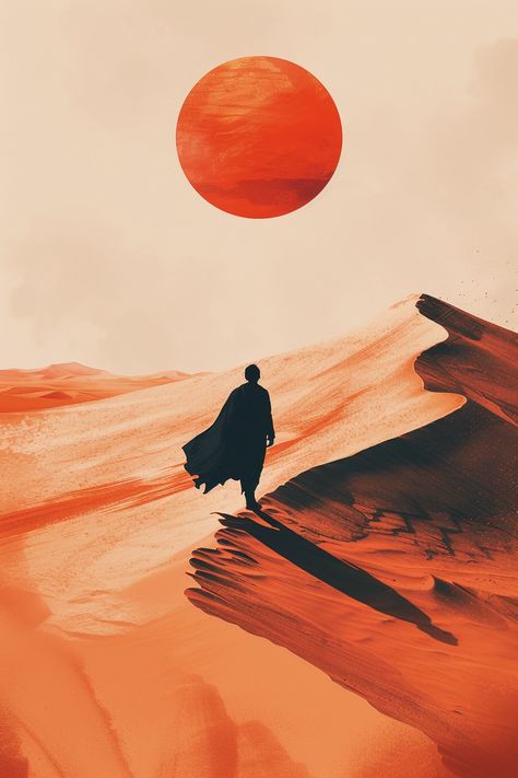 ✨💡Create Masterpieces in Midjourney Step by Step - Go to Link in my Bio🌐🔗 Sand Dune Painting, Dune Painting, Dune Illustration, Alchemist Tattoo, Dune Desert, Dune Landscape, Dune Characters, Conscious Mind, Dune Art