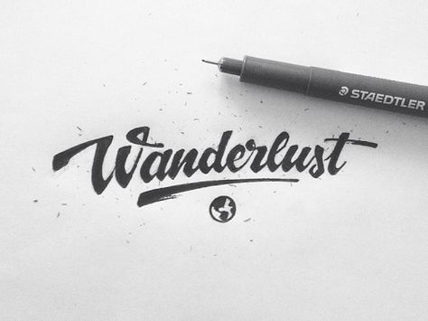 Wanderlust Wanderlust Font, Wanderlust Tattoo, True North, Typography Inspiration, Minimal Tattoo, Typography Logo, Cool Logo, Paint Job, Logo Inspiration