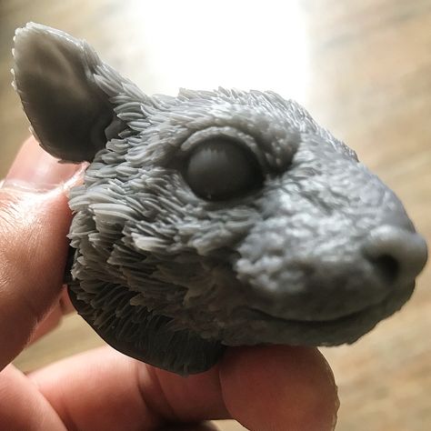 Igor Catto on Instagram: “Test the mouse fur ;)🕺🏻#personalproject #3dprint #formlabs #zbrsuh #mouse #sculpt” Mouse Sculpture, Diy Geek, Mouse Hair, Hair Test, Toy Sculpture, Clay Art, Animal Drawings, Art Dolls, Doll Toys