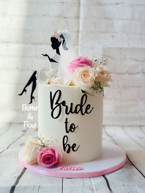 Bride To Be Cake Pink And White, Bridal Shower Cakes Elegant, Bride To Be Cakes Ideas, Hen Cake, Bridal Shower Cake Ideas, Bachelor Party Cakes, Bride To Be Cake, Barbie Doll Birthday Cake, Cake Design Tutorial