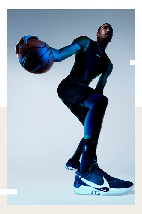 Nike Adapt BB self-lacing sneaker ushers in new era for wearables | Vogue Business Vogue Business, Nike Adapt, Bb Shoes, Sport Editorial, Mexico 86, Save Instagram, Sports Aesthetic, High Jump, Sport Photography