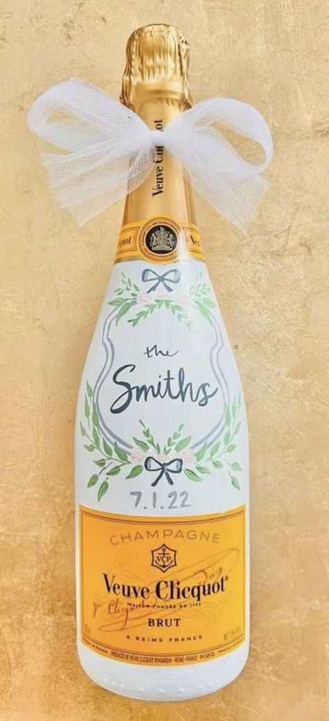 Wedding Painted Champagne Bottle, Painted Champagne Bottle Engagement, Engagement Champagne Bottle, Pretty Champagne Bottles, Hand Painted Champagne Bottle, Wedding Champagne Bottles, Painted Champagne Bottle, Wedding Champagne, Wedding Bottles