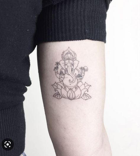 Ganesha Tattoo Mandala, Buda Wallpaper, Rising Phoenix Tattoo, Ganesh Tattoo, Small Chest Tattoos, Ganesha Tattoo, Getting A Tattoo, Elephant Tattoo, Minimalist Tattoos