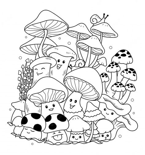 Premium Vector | Mushroom doodle art Mushroom Doodle Art, Doodle Mushroom, Mushroom Doodle, Mushroom Coloring Pages, Mushroom Coloring, Cartoon Mushroom, Arte Doodle, Easy Drawing Steps, Doodle Art Drawing