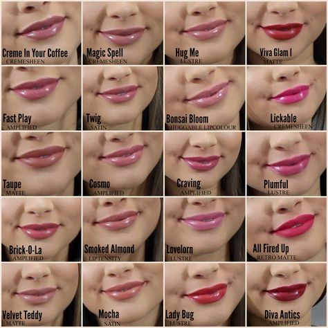 My MAC Lipstick Swatches! Check out the full video at https://www.youtube.com/watch?v=s-YSw_wMzlQ Mac Lip Combo, Makeup Tutorial Mac, Mac Lipstick Colors, Mac Lipstick Swatches, Best Mac Lipstick, Mac Lipstick Shades, Mac Lip, Gloss Eyeshadow, Lipstick For Fair Skin