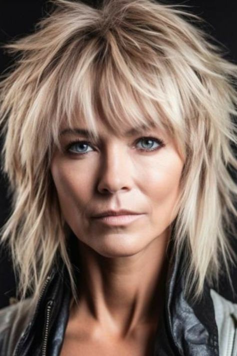 Shaggy Bob With Wispy Bangs, Shag Hair Styles For Women Over 60, Haïr Cut With Bangs And Layers, Layered Long Bob Hairstyles With Bangs, Medium Shaggy Hairstyles With Bangs, Long Bob With Bangs And Layers, Bangs After 50, Edgy Short Haircuts For Thick Hair, Edgy Hairstyles Medium