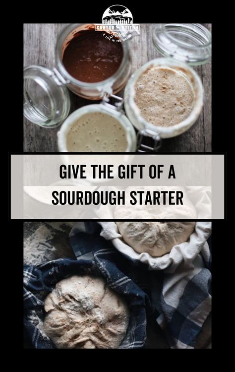 How To Share Your Sourdough Starter, Sharing Sourdough Starter, How To Share Sourdough Starter, Sourdough Starter Christmas Gift, Sourdough Starter Gift Basket, How To Gift Sourdough Starter, Gift Sourdough Starter, Sourdough Gift Basket, Gifting Sourdough Starter