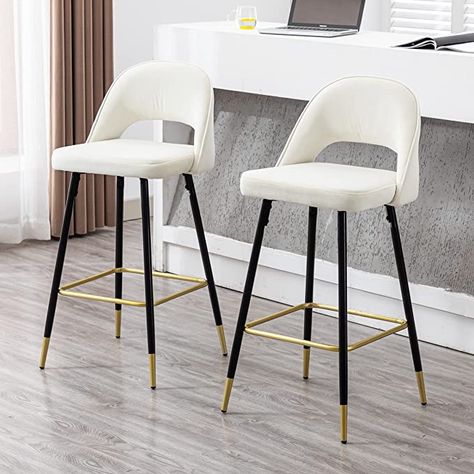 Bar Stool White Kitchen, Barstools Under $100, High Chair For Bar Counter, Amazon Bar Stools, White Kitchen Bar Stool Ideas, High Chairs For Kitchen Island, Black Bar Stools Kitchen, Kitchen Island Chair, Mid Century Modern Bar Stools