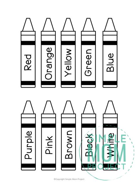 Do your kids love coloring with crayons? Why not use this free printable crayon template for the perfect coloring activity! Your kids will love them! Use it to teach colors and ask them to name them. Click to download and print these blank outline crayon templates! Crayon Decor, Homeschooling Crafts, Crayon Template, Color Worksheets For Preschool, Printable School, Homeschool Preschool Activities, School Template, Preschool Colors, Back To School Crafts