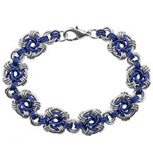 Lapis Swirls Bracelet Kit by Tanya Hlabse Chain Maille Bracelet, Chainmaille Tutorial, Cheap Diamond Rings, Chainmail Bracelet, Chainmail Jewelry, Bracelet Kit, Chainmaille Bracelet, Jewelry Making Kits, Jewelry Pliers