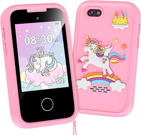 Amazon.com: Kids Phone for Girls Toys, Unicorns Gifts for 3-10 Year Old Girls Boys Christmas Birthday Kids Toys, Touchscreen Toddler Learning Cell Toy Phone with Dual Camera, Game, Music Player, 8G SD Card (Pink) : Toys & Games Teaching Kids Letters, Toy Phone, Popular Kids Toys, Birthday Travel, Kids Electronics, Learning Abc, Time Kids, Unicorn Gifts, Educational Baby Toys