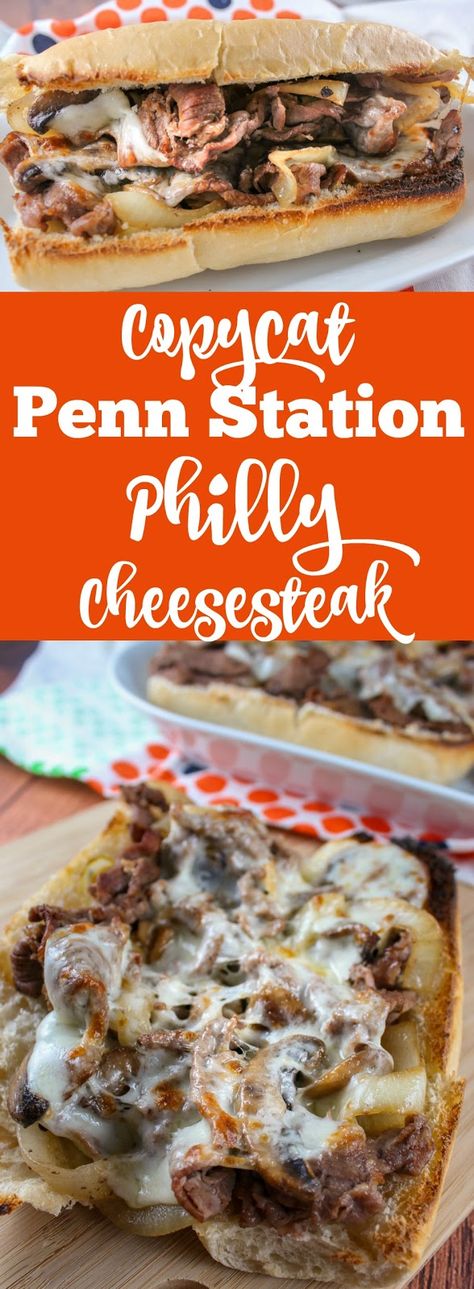 Penn Station is one of my favorite fast casual restaurants and this Philly Cheese has been my regular order for 15 years! Then I came across sliced steak at the Meijer meat counter and realized - I can make it at home!!! Yum!! Delicious!! Penn Station Copycat Recipes, Philly Cheese Steak Copycat, Penn Station Bread Recipe, Copycat Philly Cheesesteak, Subway Steak And Cheese Copycat, Philly Cheese Steak Seasoning, Penn Station Philly Cheesesteak, At Home Philly Cheese Steak, Steak Hoagie