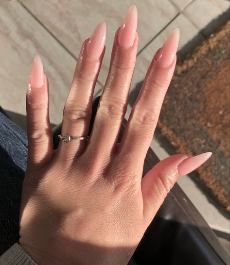 Almonte Nails, Long Almond Nails, Gel Toe Nails, Edgy Nails, Polygel Nails, Pretty Nail Designs, Really Cute Nails, Pink Acrylic Nails, Clean Nails