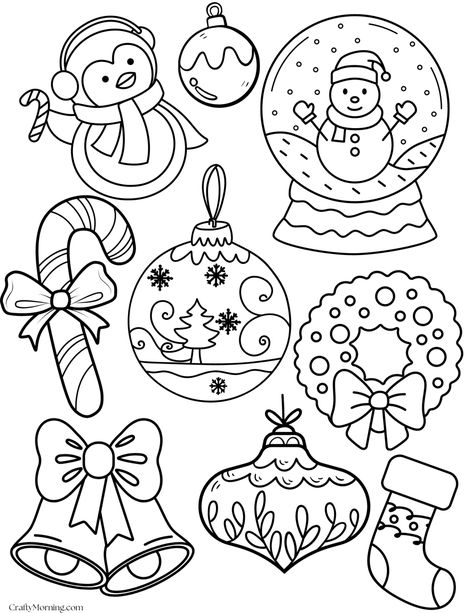 Free Printable Christmas Coloring Pages - Crafty Morning Xmas Templates, Free Printable Christmas Coloring Pages, Christmas Ornament Coloring Page, Kids Christmas Coloring Pages, Xmas Pics, Christmas Coloring Pages For Kids, Christmas Colouring Pages, Christmas Art For Kids, Crafty Morning