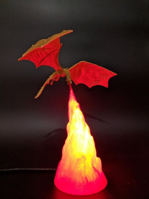 How To 3d Print, Dragon Lamp, Dragon 3d, Game Of Thrones Dragons, Got Dragons, 3d Ideas, Fdm Printer, Best 3d Printer, 3d Printer Projects